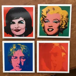 Andy Warhol art 4.25” Ceramic tile coasters ....handcrafted by me ...use for all your drinks or display proudly...