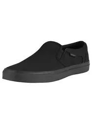Les chaussures de sport Asher Canvas de Vans sont dotées dune tige en daim et dun style à enfiler, avec logo sur le...