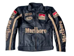 Multiple Marlboro Logos and patches. External Material: Leather. Premium leather.