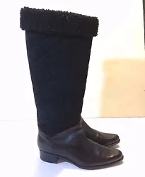 Beautiful below the knee Te Casan NY leather boots! The fur is just around the rim of the boots. The suede part of the...