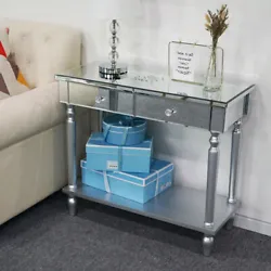 This is our Two Drawers With Shelf Mirror Table Dressing Table Console Table, which has a beautiful appearance. With...