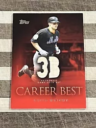 2009 Topps Career Best Baseball David Wright Game Used Bat Relic Card #CBR-DW.