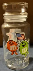 Vintage 1984 M&Ms Olympic Commemorative Glass Candy Jar Los Angeles XXIII. Condition is 