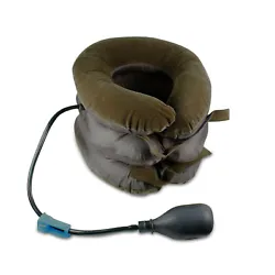 Cervical Neck Traction Collar Features ---Soft inflatable neck traction collar provides therapeutic neck and head...