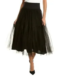 About the brand: Uniquely inventive and modern designs.. Skirt in black with tiered design. Approximately 36in from...