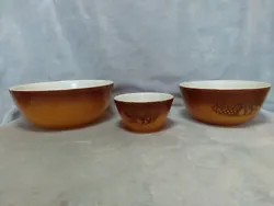 For sale, Pyrex Old Orchard pattern nesting, mixing bowl set. Pyrex Old Orchard pattern nesting mixing bowl set....