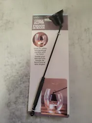 LuminEssence BLACK FINISH Candle Snuffer Accessory With Long Handle.