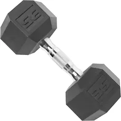 CHOICES – Includes ONE 35 lb dumbbell; Each dumbbell is sold individually; Sizes range from 10-50 lbs.