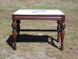 Features solid Mahogany construction, beautifully turned legs with acanthus leaf carvings. Any imperfections that have...
