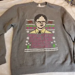 The Office Dwight Schrute Barstool Sports Crew Long Sleeve Sweatshirt Size Large.