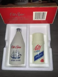 Vintage Old Spice After Shave + Stick Deodorant. 1988 *RARE* Unused with Box.