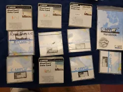 Lot of C-Map and Garmin Bluechart Charts Cards.