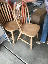 WOODEN FARMHOUSE CHAIRS (SET OF 2) UNPAINTED. NEW OPEN BOX! Chairs were never used. Keep in garage. LOCAL PICK UP ONLY!