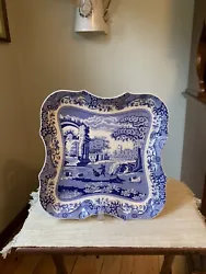 SPODE BLUE ITIALIAN DEVONIA TRAY 7 1/2 “. No chips or scratches no flaws Made in england