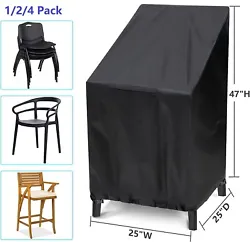 Made of 190T waterproof woven polyester chair cover. Durable Fabric:High-strength, UV stabilized, rain-proof material...