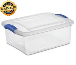 The Sterilite 15 Quart / 14 Liter Latch Box Features Secure Latches That Keep The Lid Attached To The Base, Yet Are...