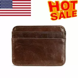 The credit card holder RFID blocking leather case is made from premium quality Saffiano calf-hide leather. On the right...