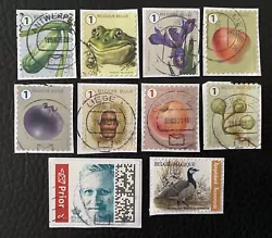 Lot de 10 timbres de Belgique.
