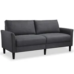 2-Seater Linen Fabric Sofa Couch Modern Loveseat Sofa Sectional Sofa Gray 75.5