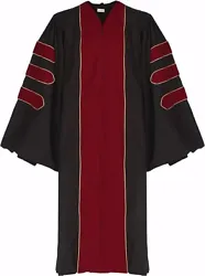 Graduation Mall Deluxe Doctoral Graduation Gown. for Faculty & Professor Velvet.