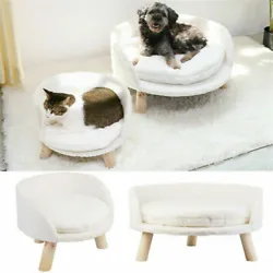 Plush cushion pad with waterproof layer inside. 1 x Cushion Pad. 1 x Cat Bed. Removable cushion pad, providing coziness...