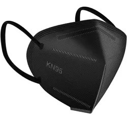 50 Pcs Black KN95 Protective 5 Layer Face Mask BFE 95% Disposable Masks.