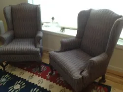 They were re-upholstered about 5 /6 years ago. The springs are good and the cushions are in excellent condition. The...