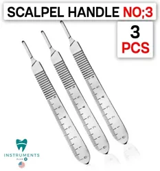 Scalpel Handle No.3 Blade Holder BP Handle, Surgical Scaple Handle No3. Manufactured From AISI 304 German Stainless...