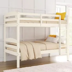 The Leighton is equipped with two full-length guardrails on the top bunk and a secure, easy-to-climb 4-step ladder...