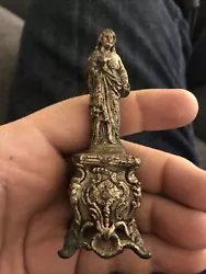 statue Religieux Régule Art Nouveau Déco 19eme Jesus Christ Etat d’usage Hauteur 9,5 cm par 3,2 cm de diamètre
