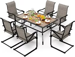 Umbrella Included. Stacking, Umbrella Hole, UV Protected, Waterproof. Chairs, Table. Table Shape. Dining Set. Seat...