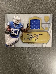 Dwayne Allen: 2012 TOPPS SUPREME Rookie/Autograph/Patch #22/51 Indianapolis Colts. Condition is excellent. Card in the...
