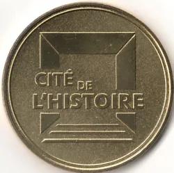 Médaille jeton touristique 2023, représentant la Cité de lHistoire à Puteaux - Paris la Défense. Cette médaille a...