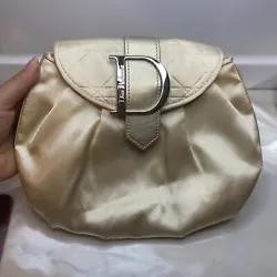 Dior Parfums Mini Cosmetic Bag Cream Stains. Got one minor stains on the side, back and inside Check photos for details