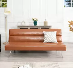 Fun and modern reclining futon sofa bed. Versatile multi use futon sofa bed. Futon sofa weight: 56.21 lbs. Futon Bed:...