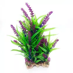 This Plant provides an excellent hiding place for fish. Anchored with a weighted base, so it will stay where it has...