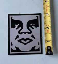 Shepard FaireyObey GiantRare back, Silver background of the iconoc ‘ICON’ Sticker of Andre the Giant from Shepard...