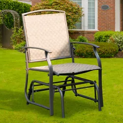 Material: fabric, iron  Color: brown  Dimension of Chair: 23” x 27.5” x 37” (L x W x H)  Height of Seat: 17’’...
