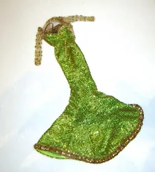 Barbie Ensemble Green Beaded Gown by Bob Mackie fn013. This stunning beautiful dress of Fantasy Goddess of Asia barbie...