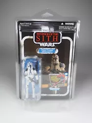 Superb example in mint conditions. Mint card, Unpunched, clear and intact bubble. CLONE TROOPER. REVENGE OF THE SITH.