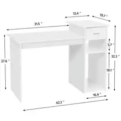 Wooden Over the Toilet Bathroom Storage with 3 Fixed Shelves Double Door Cabinet. 47