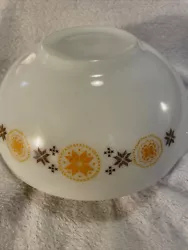 Vintage Pyrex Cinderella Bowl #444 Town and Country Large 4 Qt. Nesting Mixing. Used condition. Utensil marks inside....