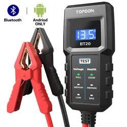 TOPDON provides 2 Year Warranty for all products. Model Number TOPDON BT20 Car Battery Tester. The BT20 is TOPDONs...