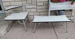 The step table is marked Sweden on the bottom. Both tables are in excellent original condition. The step table has one...