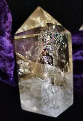 Beautiful ONE of a kind 100% Natural Citrine Crystal Tower gemstone with shining rainbows! Native to Brazil.