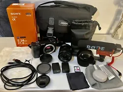 Sony a6400 Mirrorless Digital Camera with Sony SEL E 24mm f/1.8 with Rodeo Mic. Rarely Used / Very good condition All...