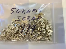 Careful, these. 999 silver bullion scrap pieces are rather sharp, so careful handling is suggested.