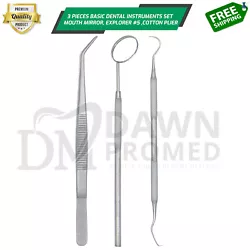 1 Pcs College Cotton Plier. This Basic Dental kit will help remove the cause of halitosis (bad mouth odor) which in...