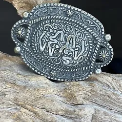 Broche ancienne Bijoux Berbère Moyen Orient Kabyle Métal argenté
