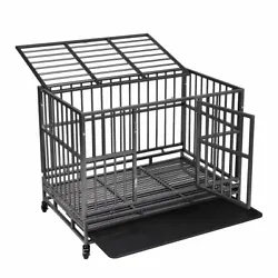 This dog crate features both top and front entrances. Equipped with a pull-put tray, this dog carrier can be easily...